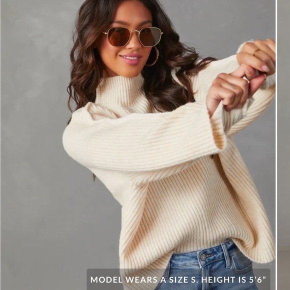 VICI NWOT - Wilfred Mock Neck Pullover Sweater - Picture 3 of 8